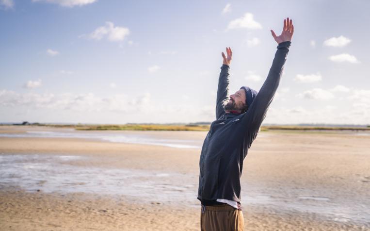 Joggen am Strand in Gollwitz auf der Insel Poel © TMV, Gross